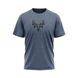 Demon Deer T-shirt  in Heather Blue