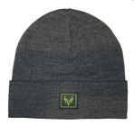 A close-up of a tagged out hunting beanie