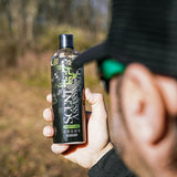 a hunter looking at scent-free conditioner