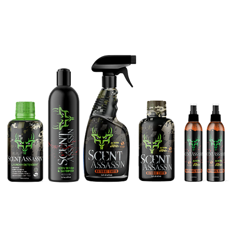 scent spray hunting supplies in Natural Earth are in a combo package