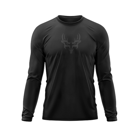black long sleeve hunting shirts  with demon deer print