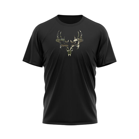 Black hunting t shirt with demon deer print