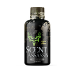 a close-up of scent killer for hunting in a 16oz refill bottle